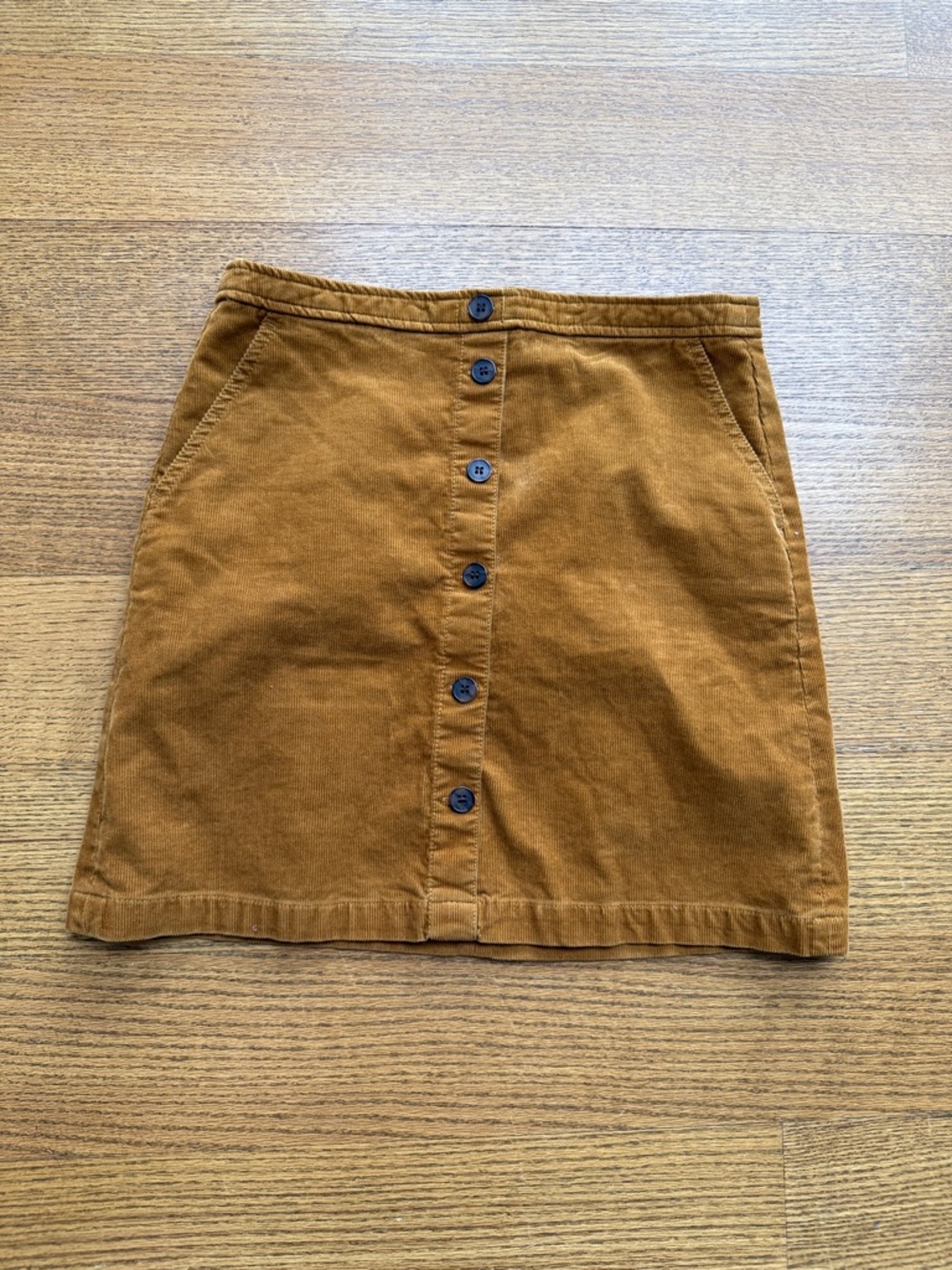 J. Crew Corduroy Button Skirt